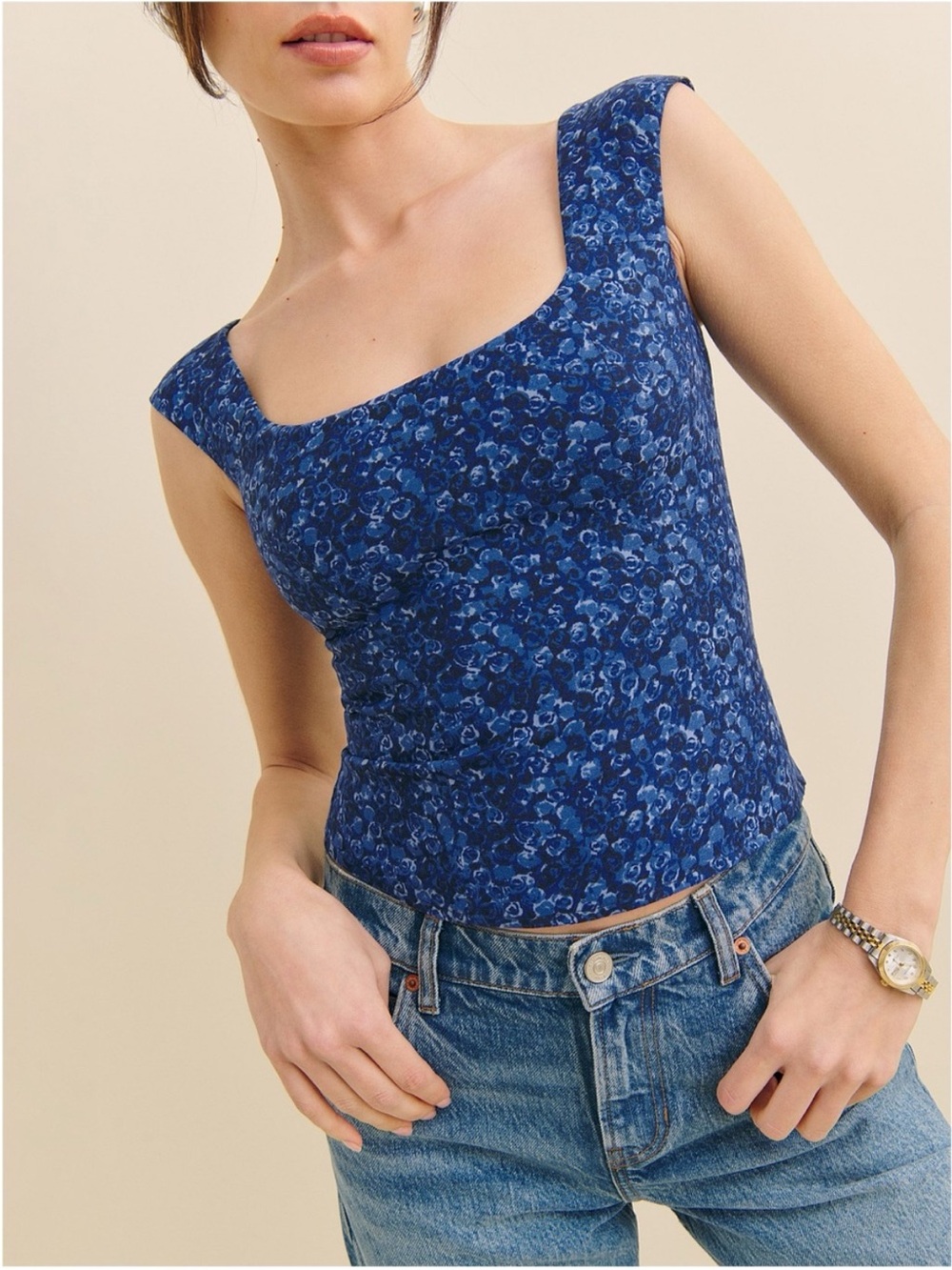 Reformation Navi Top in Size 2